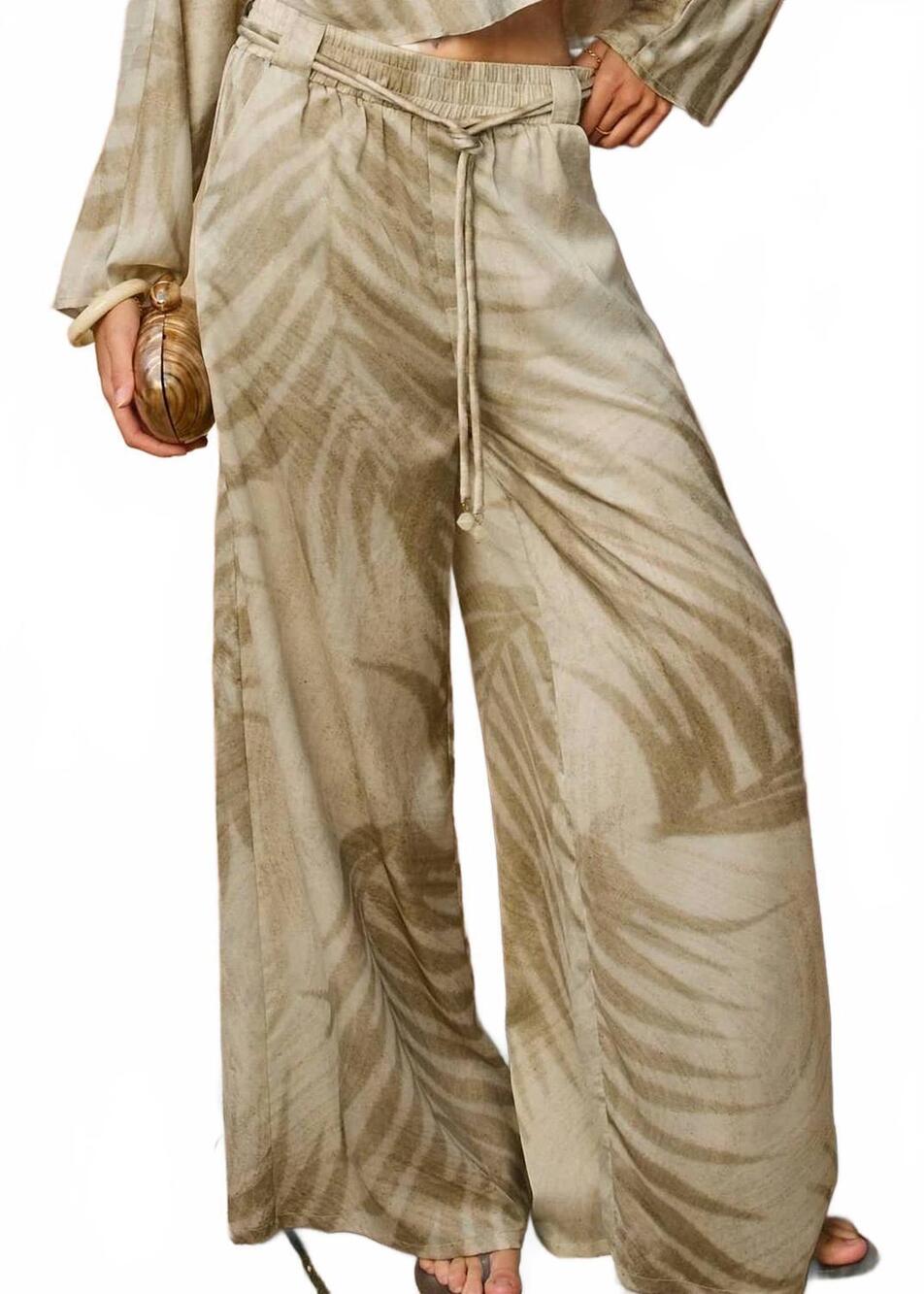 NEW DRESS FORUM women's sandstone palm looped belt pants in olive
